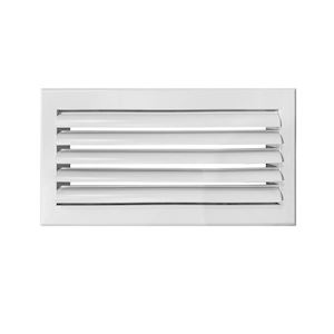  Grille de soufflage lames courbes aluminium blanc mat 400 x 200 mm - 400x400px